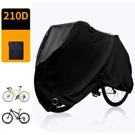 Housse de vélo toutes saisons - Protection solaire - Housse imperméable et coupe-vent pour VTT - Noir - XL (200 70 110 cm)