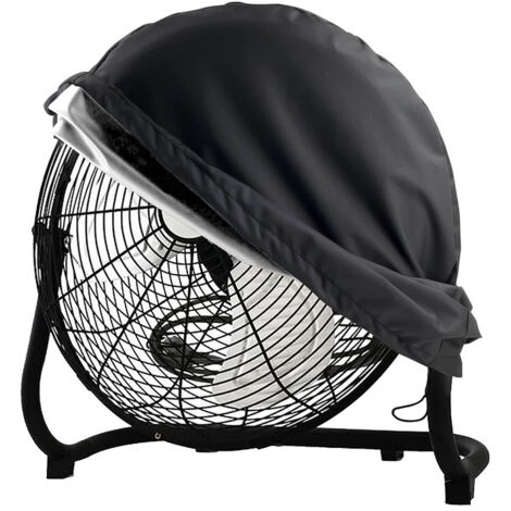 Housse de ventilateur d'extérieur étanche 611961cm, compatible avec les ventilateurs de sol industriels en métal robuste haute vitesse,noir