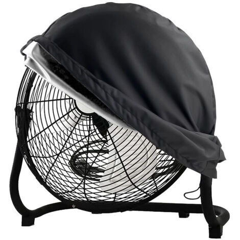 Housse de ventilateur d'extérieur étanche 611961cm, compatible avec les ventilateurs de sol industriels en métal robuste haute vitesse,noir