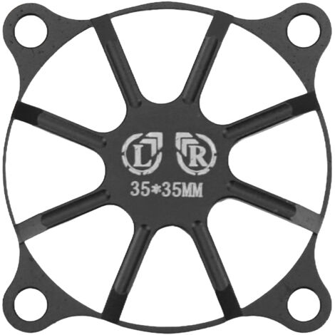 Housse de ventilateur en alliage d'aluminium pour refroidissement moteur de voiture RC, noir