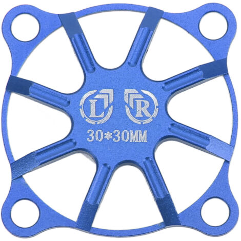 Housse de ventilateur en alliage d'aluminium pour voiture télécommandée, refroidissement moteur et ESC, 30x30mm bleu foncé