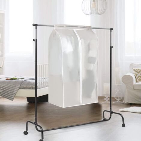 Housse de Vêtement Penderie Transparente, Housse de Vêtements à Suspendre avec Fermeture Éclair Anti Humidité Anti Poussière (60  50  90 cm)