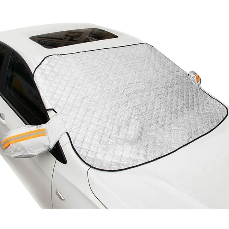 Ineasicer - Housse de protection pour pare-brise de voiture - Avec bords 9 magnétiques - couches plus épaisses - Extra large - Protection d'hiver