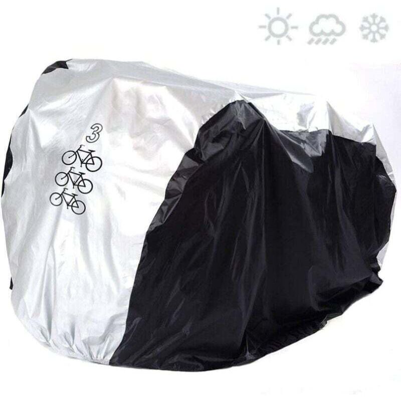 Housse de vélo pour 3 vélos - Étanche - Résistante à la poussière - Protection UV