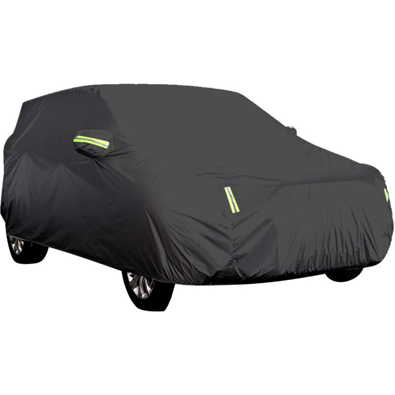 Lifcausal - Housse de voiture complète avec bande réfléchissante, protection solaire, anti-poussière et imperméable, résistante aux uv et aux