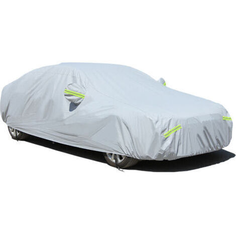 Housse de voiture couverture complète quatre saisons épaississement général et coton imperméable pare-soleil anti-grêle housse de pare-soleil housse de voiture gris L