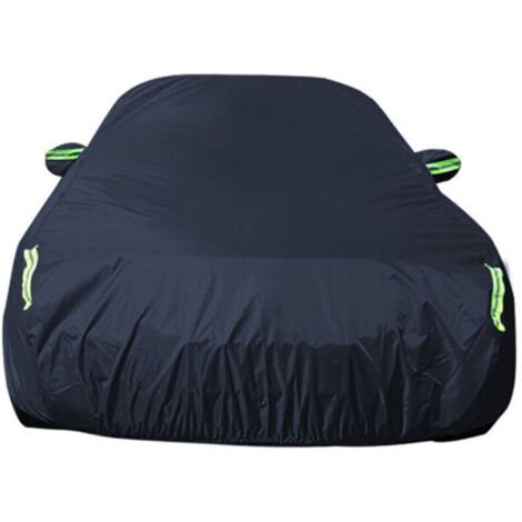 Housse De Voiture De Berline De Protection Solaire Antigel Antigel Imperméable À La Pluie en Taffetas De Polyester 190T Personnalisé - Tissu Oxford 420D Épaissi Noir XXL: 510175120CM