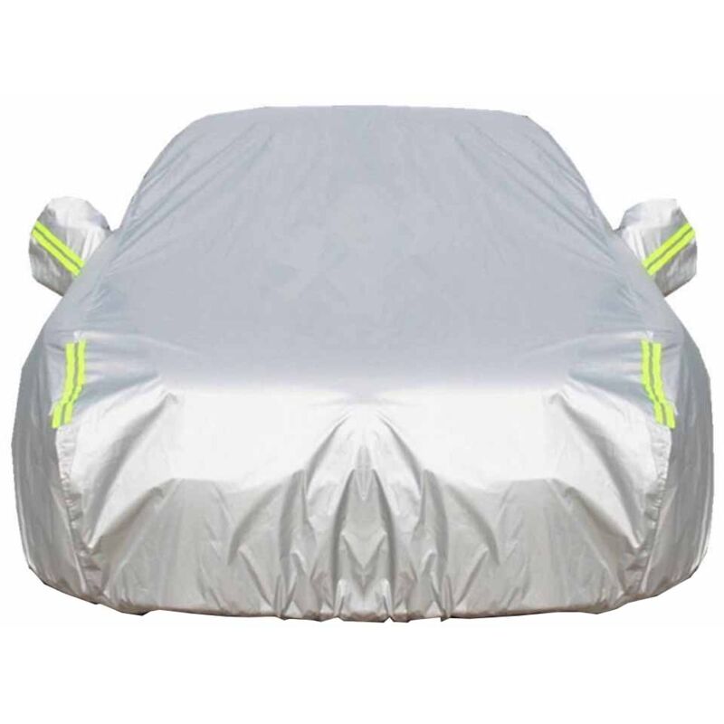 Housse de voiture extérieure 190t housse de protection imperméable à l'eau, compartiment ouvert, doublure en coton respirant, protection UV berline,