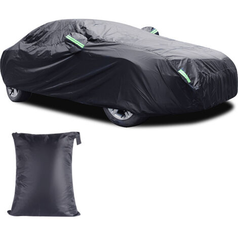 Housse de voiture imperméable et réfléchissante 190T, protection solaire et pluie extérieure – Noir