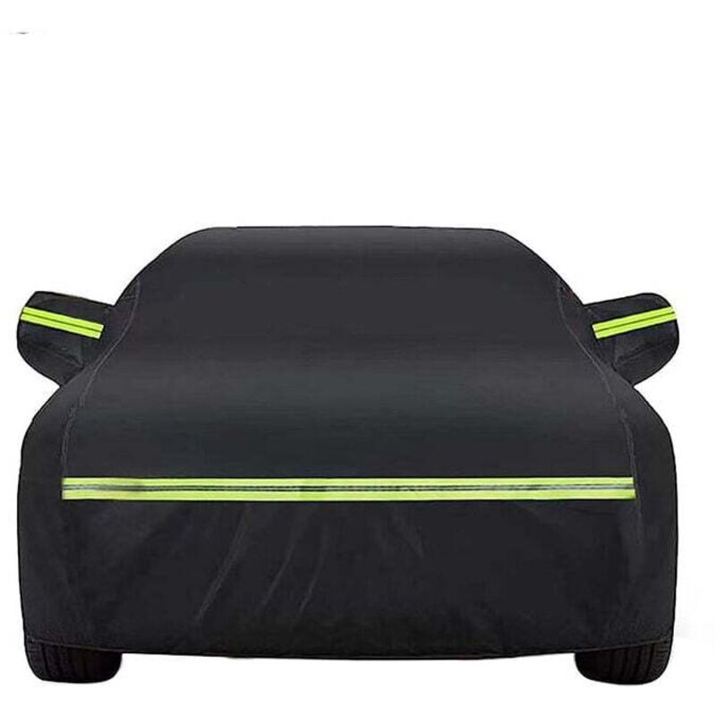 Housse De Voiture Imperméable Extérieure En Coton Avec Fermeture Éclair Anti-UV Respirante Protection Poussière Pluie Neige Soleil