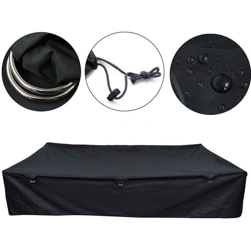 Housse de voyage imperméable noire Housse de camping pour remorque Loo, 224 175 45cm Tonchean