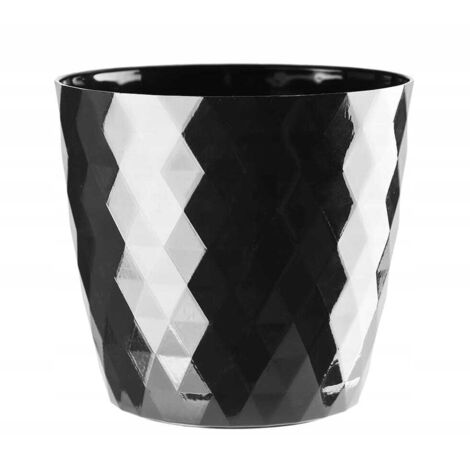 Housse décorative en plastique noir Cristal 12x11 cm