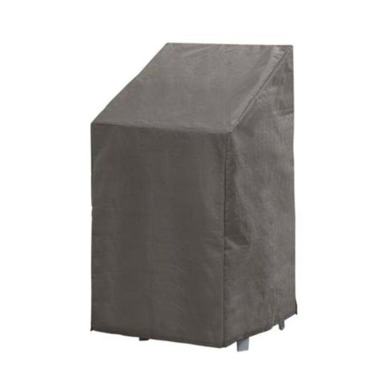 Perel - Housse d'extérieur pour chaises empilables, gris, 66 cm x 95 cm x 133 cm