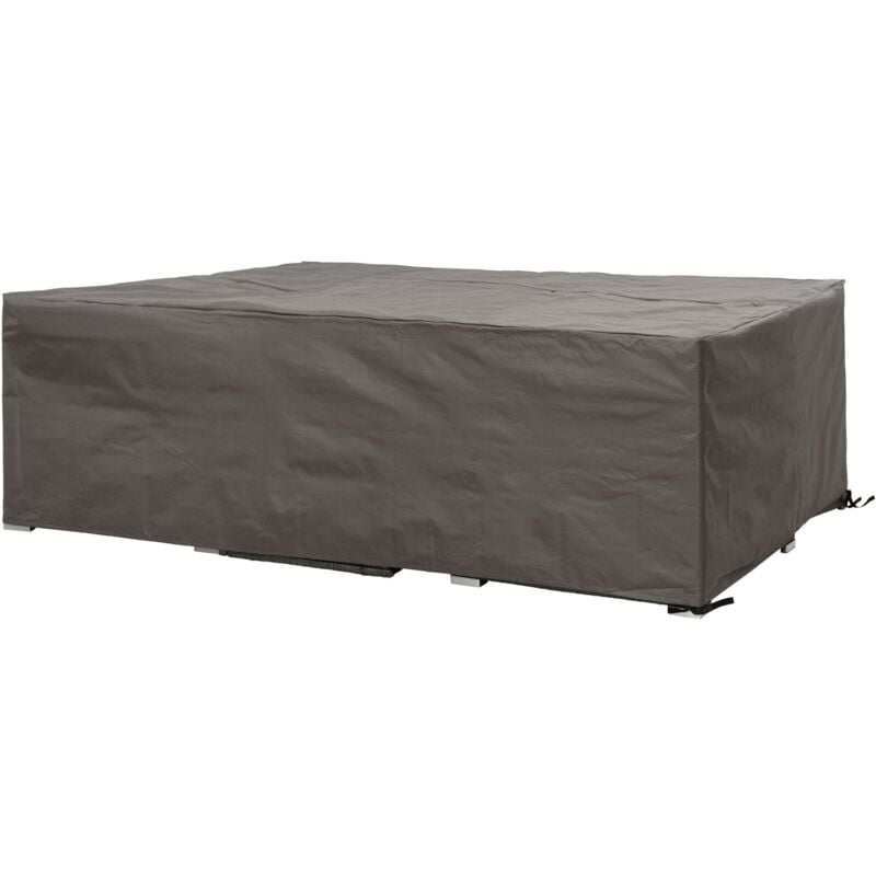 Housse de protection pour salon de jardin, housse hivernage salon, bâche, housse extérieure mobilier de jardin, gris, carrée, 250 x 250 x 75 cm