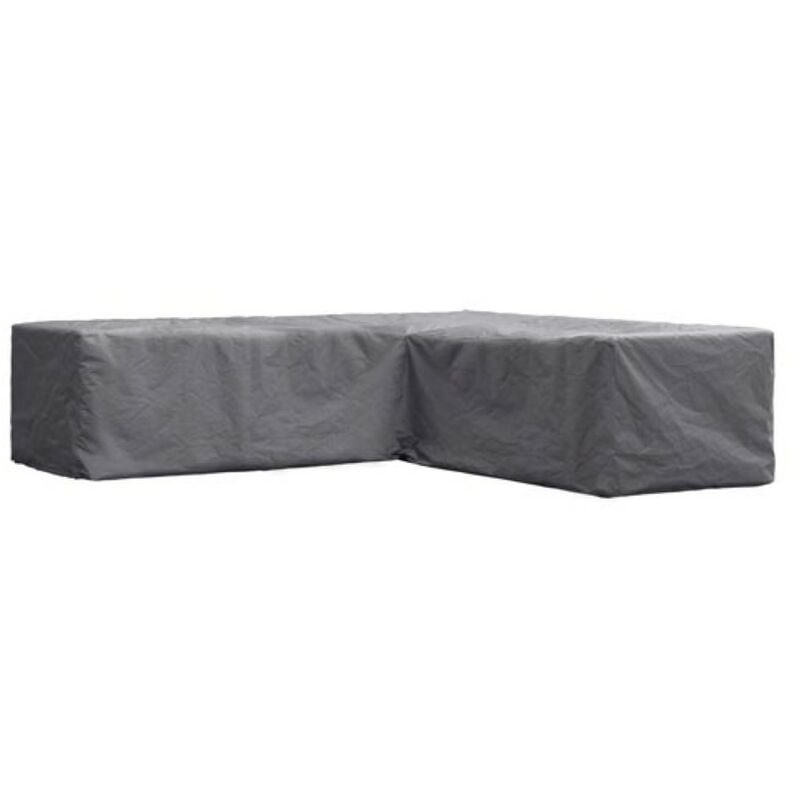 Housse d'extérieur pour ensemble de jardin, gris, forme l, 300 cm x 300 cm x 70 cm - Perel