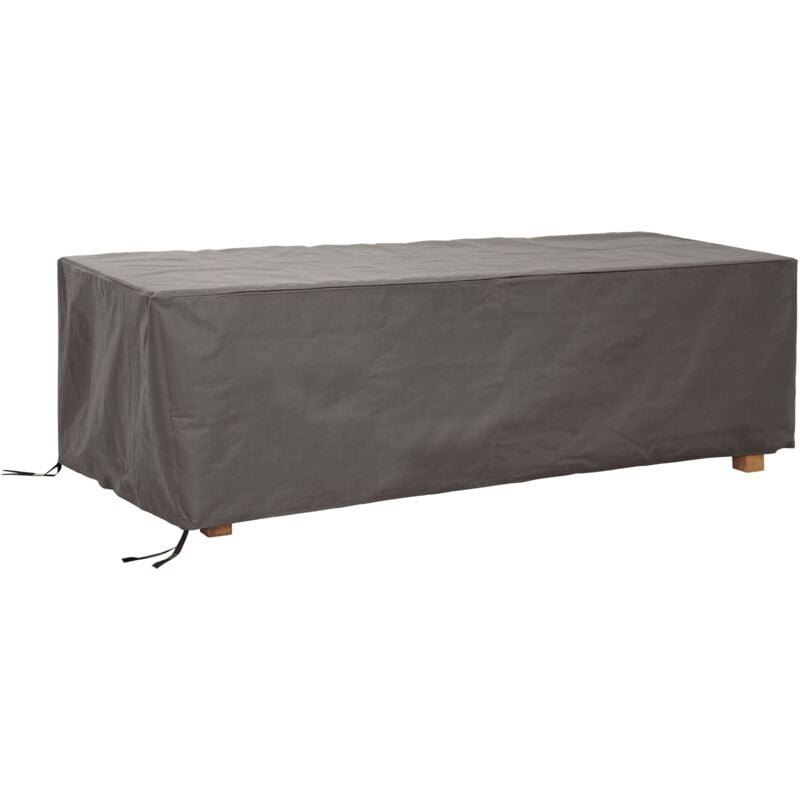 Housse de protection pour table max. 240 cm, housse hivernage salon, bâche, housse extérieure mobilier de jardin, gris, rectangulaire, 245 cm x 105