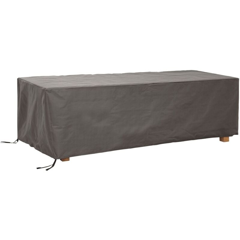 Housse de protection pour table max. 220 cm, housse hivernage salon, bâche, housse extérieure mobilier de jardin, gris, rectangulaire, 225 x 105 x 75
