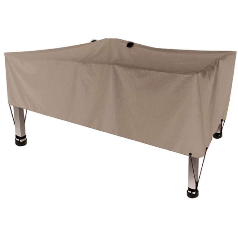 Housse d'extérieur pour table, gris beige, rectangulaire, 185 cm x 105 cm x 60 cm - Perel