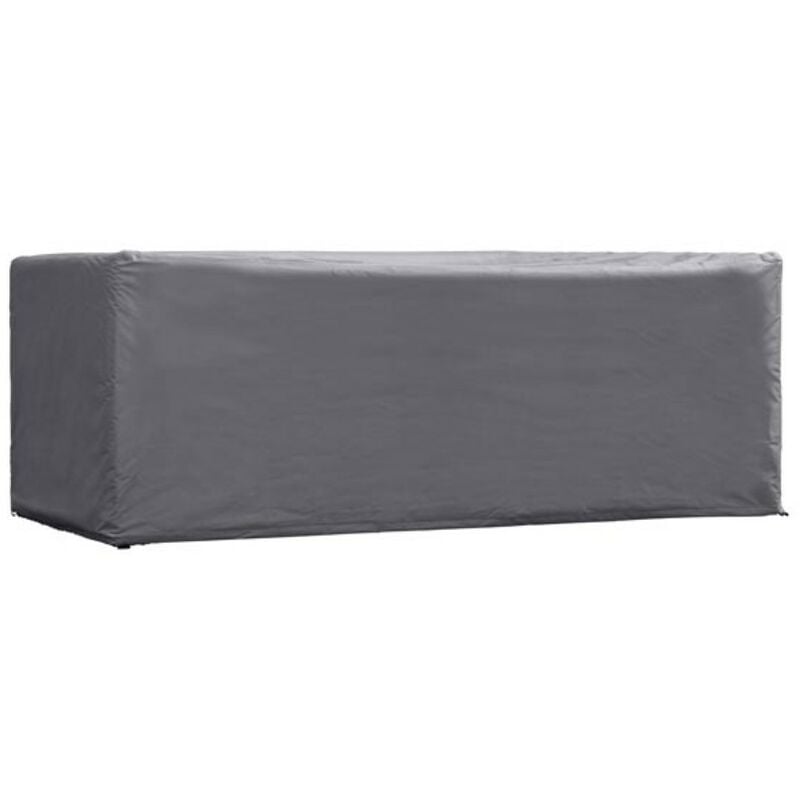 Housse d'extérieur pour table max. 180 cm, gris, rectangulaire, 185 cm x 105 cm x 75 cm - Perel