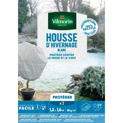 Housse d'hivernage - 1,3 m x 1,6 m - Blanc (x2) Vilmorin