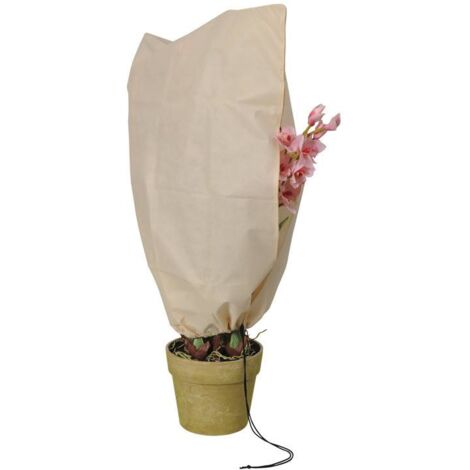 Housse d'hivernage et de protection pour plantes 100x80cm avec fermeture glissière - lot de 2