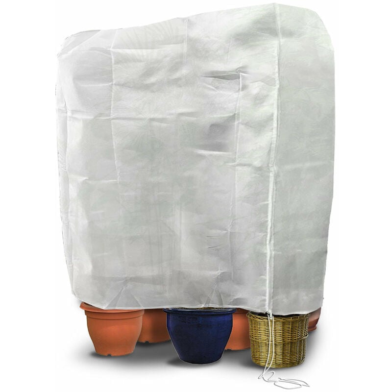 Vounot - Housse d'Hivernage Plante avec Cordon et zipper Polypropylème 150g/m² 250x360cm blanc