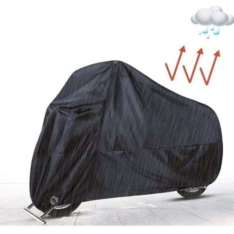 Housse en tissu de protection solaire pour vélo de voiture électrique L: 220 x 95x 110 cm noir