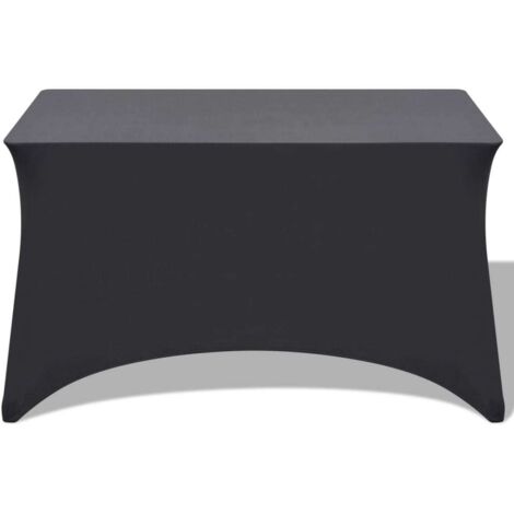 Housse extensible de table 2 pièces 183 x 76 x 74 cm Anthracite CFW297902