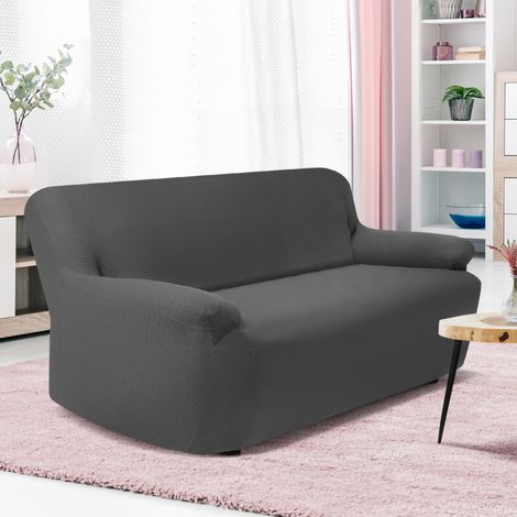 Housse Extensible Pour Canapé 3 Places Grise 13451