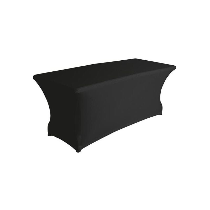 Housse extensible pour table rectangulaire - noir