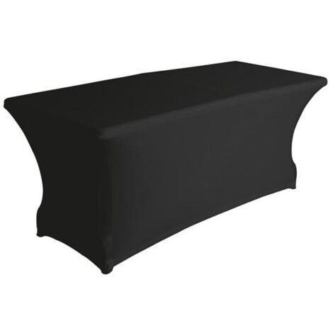 Housse extensible pour table rectangulaire - noir