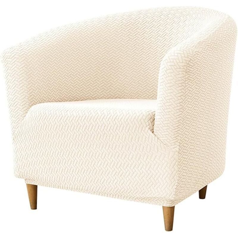 Housse de fauteuil 1 place jacquard extensible – 92% polyester – Dimensions 60-90 cm longueur, 55-65 cm largeur – Lavable en machine