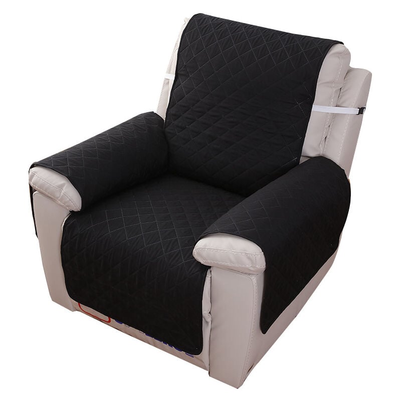 Housse Fauteuil Relax 1 Place, Housse de Canapé Protecteur Inclinable Imperméable pour Chambre (Noir 55×200)