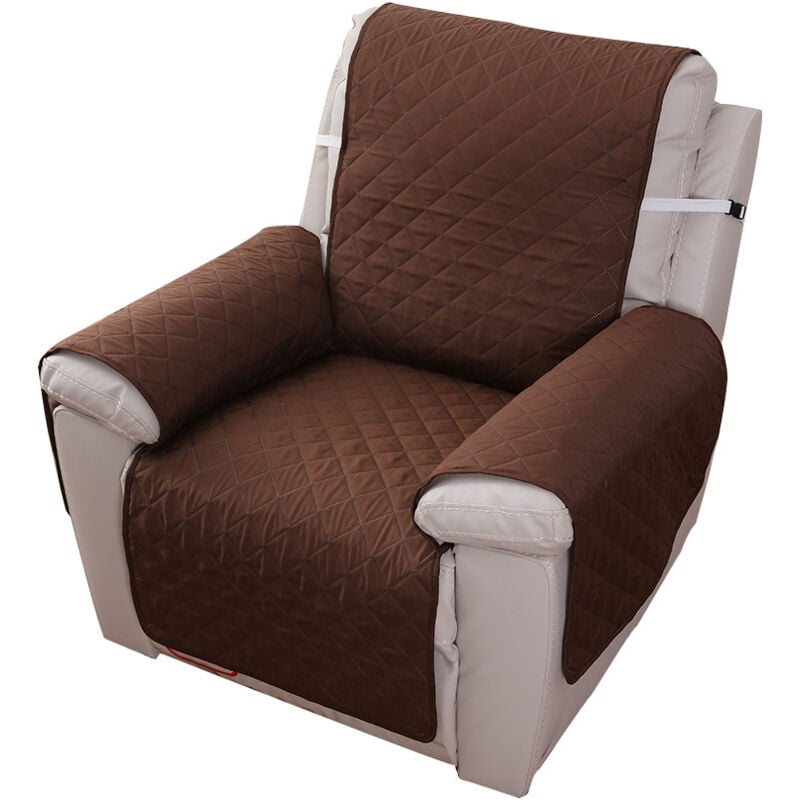 Housse Fauteuil Relax 1 Place, Housse de Canapé Protecteur Inclinable Imperméable pour Chambre (Café 55×200)