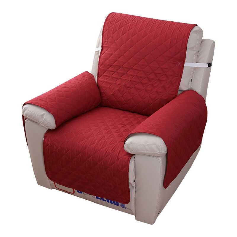 Housse Fauteuil Relax 1 Place, Housse de Canapé Protecteur Inclinable Imperméable pour Chambre (Rouge 55×200)