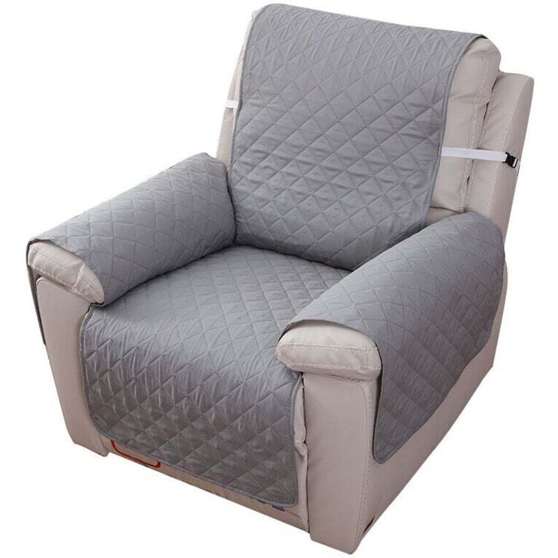 Housse Fauteuil Relax 1 Place, Housse de Canapé Protecteur Inclinable Imperméable pour Chambre (Gris 55×200)