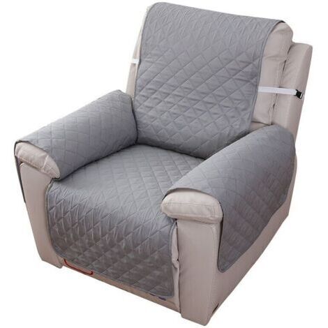 Housse Fauteuil Relax 1 Place, Housse de Canapé Protecteur Inclinable Imperméable pour Chambre (Gris 55×200)