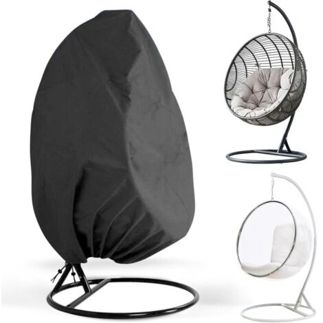 Housse Fauteuil Suspendu de Jardin 190x115cm, Imperméable, Résistant au Vent & UV, Protection Chaise Œuf