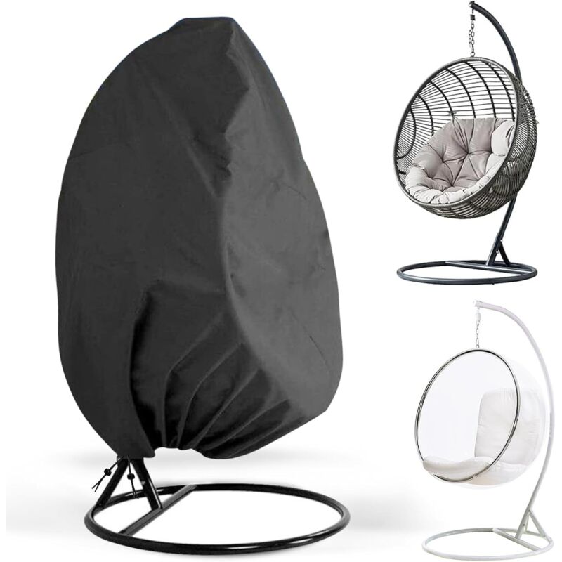 Housse Fauteuil Suspendu de Jardin 190x115cm, Imperméable, Résistant au Vent & UV, Protection Chaise Œuf