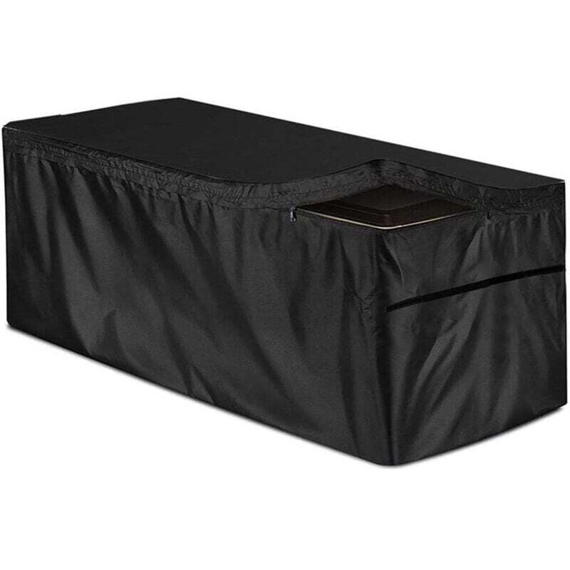 Housse générique pour coffre de jardin 210D, imperméable et résistante aux UV, idéale pour le rangement extérieur et le mobilier de terrasse.