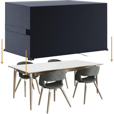 Housse imperméable en tissu Oxford 420D pour mobilier de jardin, protection anti-UV (180 x 120 x 74 cm)
