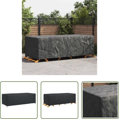 Housse imperméable -  Housse pour meubles Uni Noir 300 x 140 x 90 cm 420D