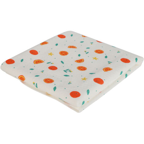 Housse imperméable lavable pour table à langer 80x100 cm, coton respirant, design Orange Doux
