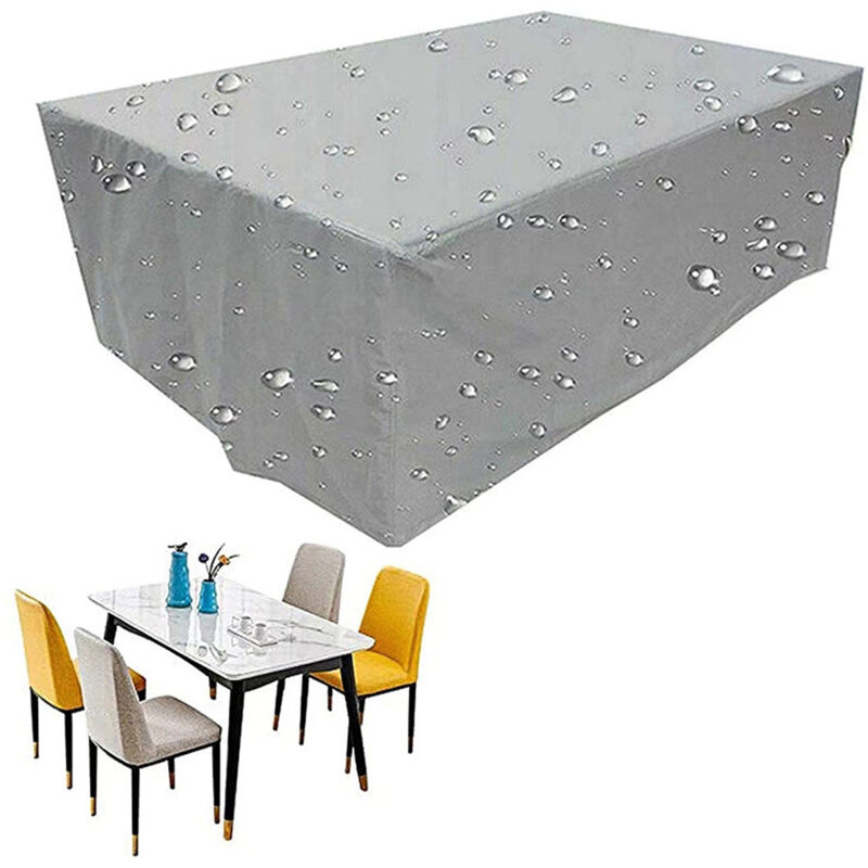 Housse imperméable mobilier jardin, protège ensemble table + chaises, usage général extérieur