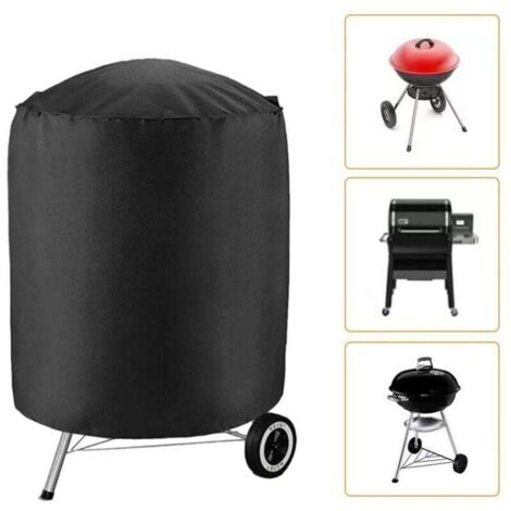 Housse imperméable pour Barbecue -Rond Housse Barbecue,Housse Barbecue Étanche en Tissu Oxford 210D -Housse de Protection Anti-Ultraviolet pour BBQ(70x70 cm)