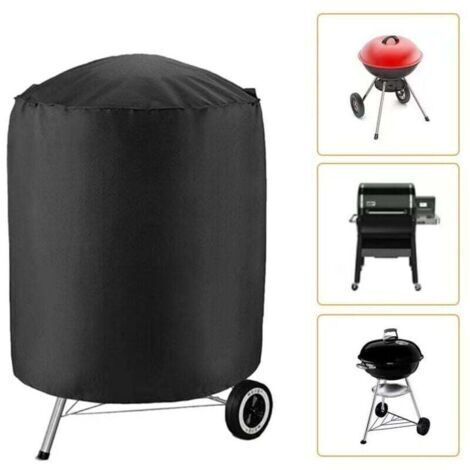 Housse imperméable pour Barbecue -Rond Housse Barbecue,Housse Barbecue Étanche en Tissu Oxford 210D -Housse de Protection Anti-Ultraviolet pour BBQ(70x70 cm)