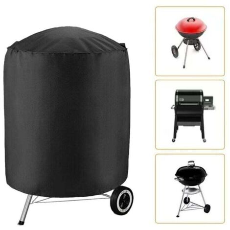 Housse imperméable pour Barbecue -Rond Housse Barbecue,Housse Barbecue Étanche en Tissu Oxford 210D -Housse de Protection Anti-Ultraviolet pour BBQ(70x70 cm)-Crezuo