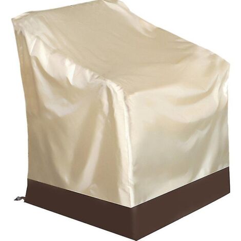Housse imperméable pour chaise de jardin, taille moyenne, beige/marron, 84 x 67 x 73 cm