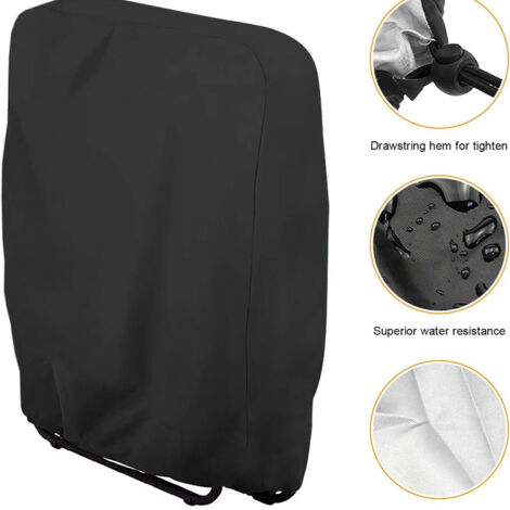 Housse imperméable pour chaise pliante extérieure en tissu Oxford, protection UV et anti-poussière.