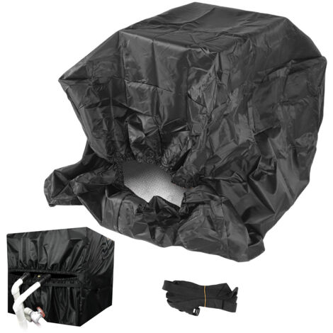 Housse imperméable pour chauffe-piscine d'extérieur, housse d'hiver pour pompe à chaleur de piscine, tissu Oxford 420D, revêtement argenté noir.